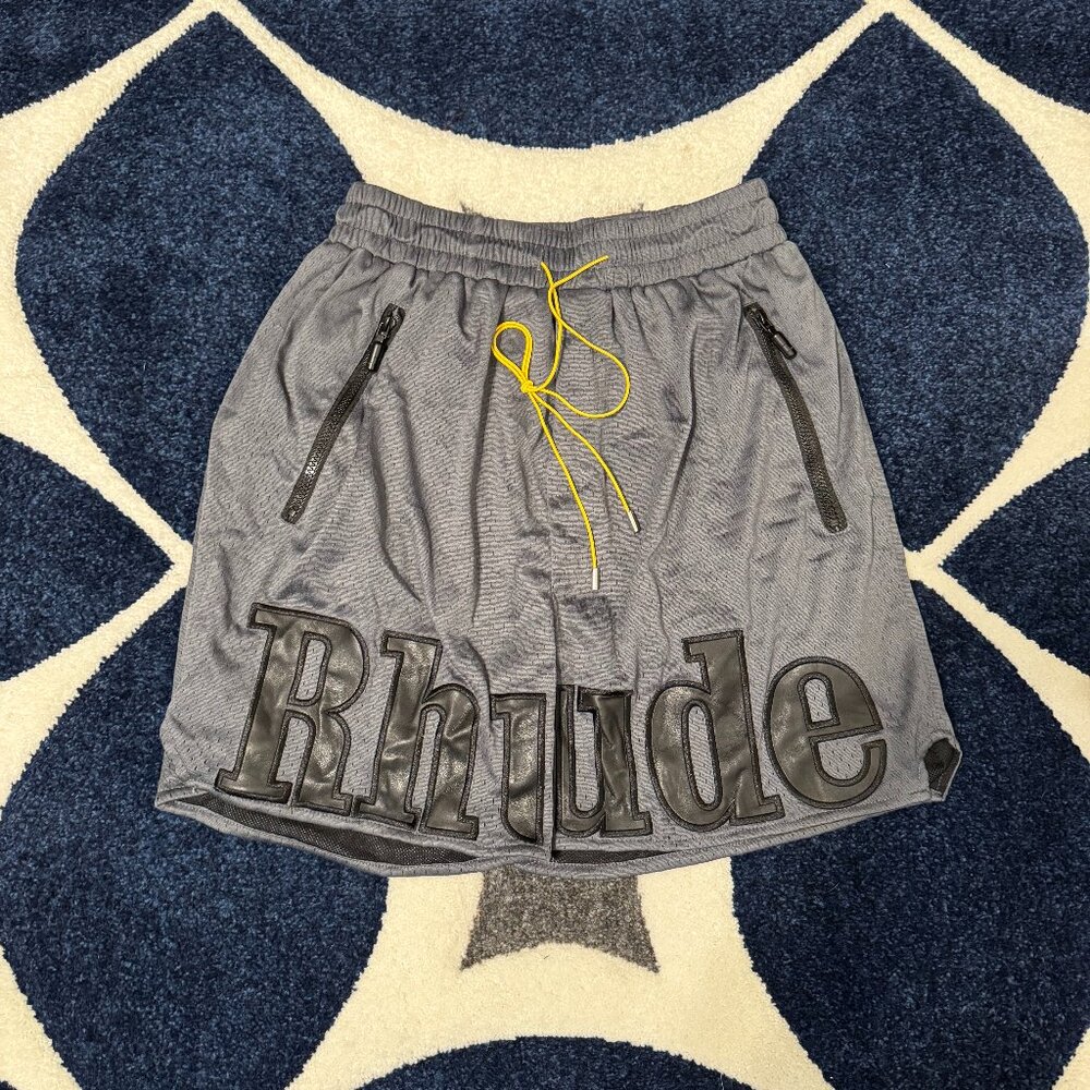 Rhude Gray Mesh Shorts Mens Size Large